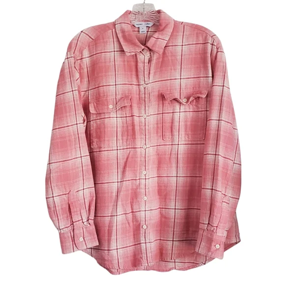 Old Navy Flannel Boyfriend Button-Down Shirt - Picture 1 of 7